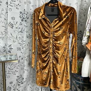 Bronze Velvet House of Harlow Dress M